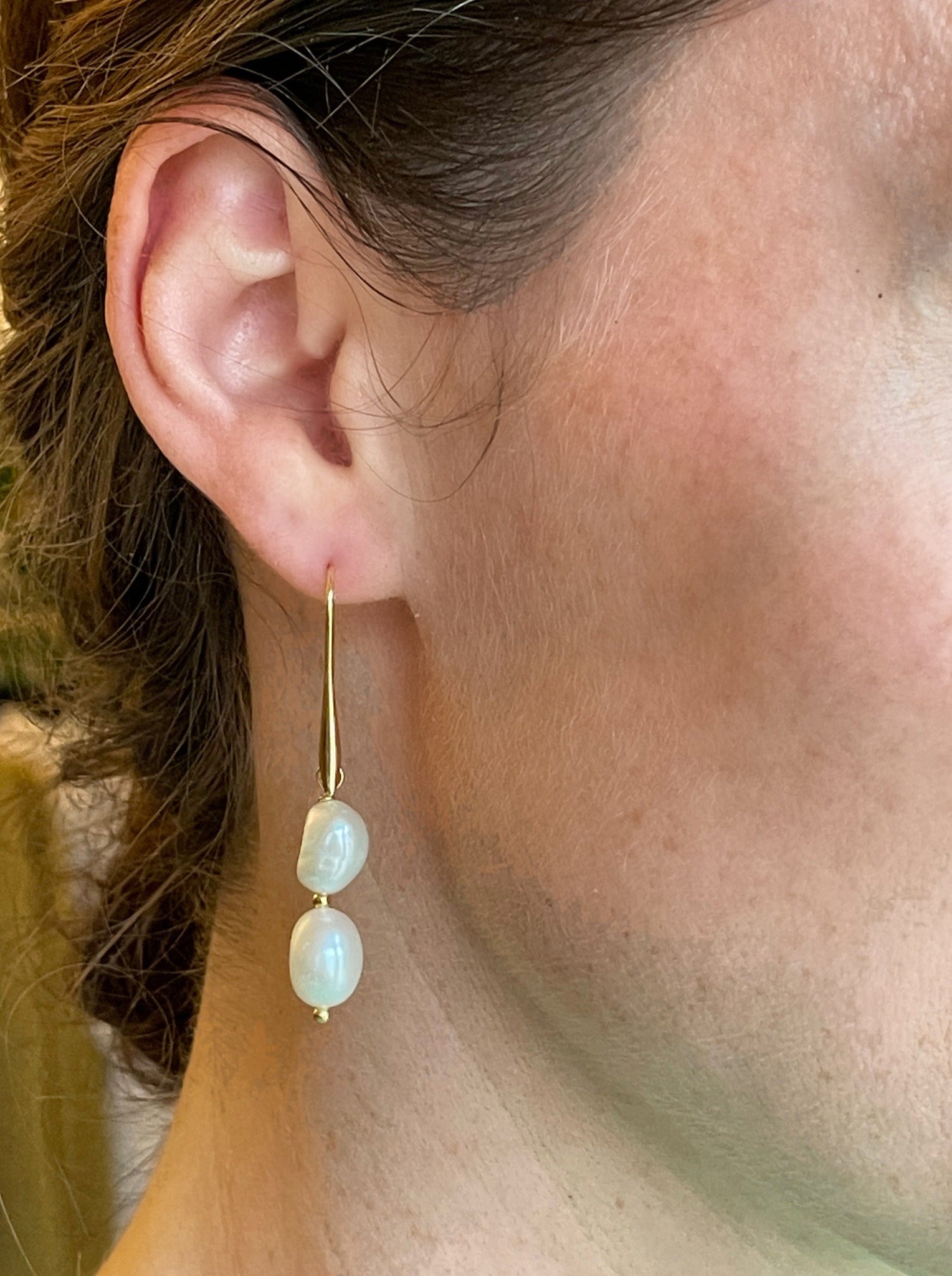 Andcopenhagen - Bea Pearl Perle øreringe - 18 karat guldbelagt