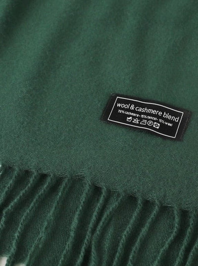 Andcopenhagen cashmeretørklæder Andcopenhagen - Cashmeretørklæde Dark green - 70% cashmere tørklæde (BEMÆRK PREORDER)