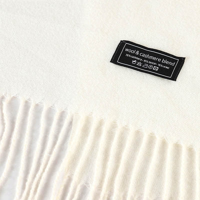 Andcopenhagen cashmeretørklæder Andcopenhagen - Cashmeretørklæde Off white - 70% cashmere tørklæde (BEMÆRK PREORDER)