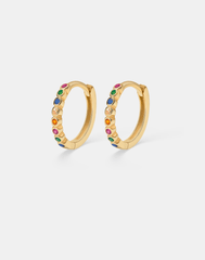 Andcopenhagen - Earrings hoops - 18 carat gold plated 925 sterling silver - Color dot