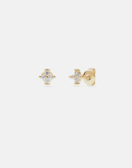 Andcopenhagen - Stud earrings - 18 carat gold plated 925 sterling silver - Flower