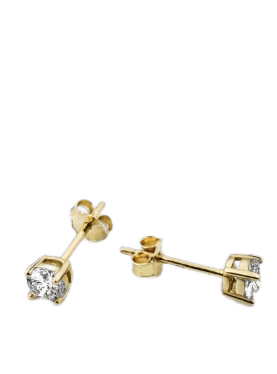 Andcopenhagen Guldøreringe Andcopenhagen - Lille pop zirkon stud - 18 karat guldbelagt sterlingsølv ørestikker