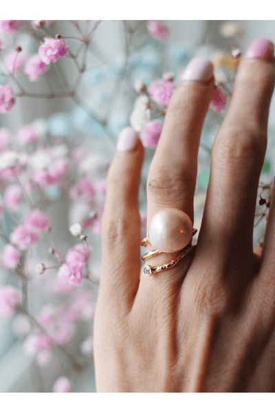 Andcopenhagen Smykker Andcopenhagen - Rose Pearl guldbelagt Ring