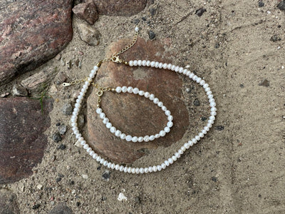 Andcopenhagen Smykker Andcopenhagen - Timeless Pearl Armbånd - 18 karat guld belagt sterlingsølv