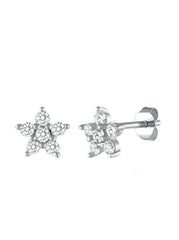 Andcopenhagen - Earrings - 925 Sterling Silver - Viola flowers