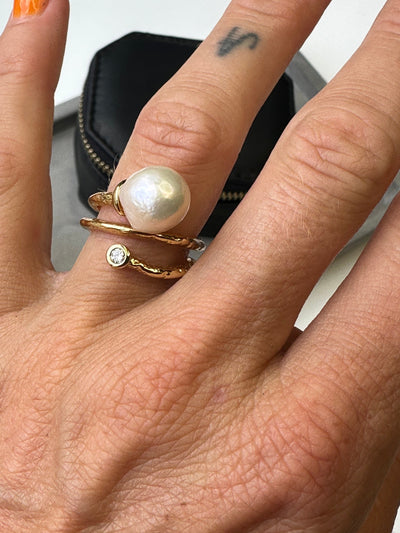 Andcopenhagen Smykker Andcopenhagen - White Pearl Ring
