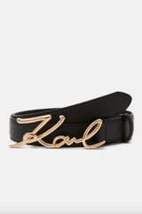 Black Logo Belt - Karl Lagerfeld