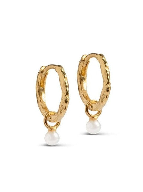 Enamel Smykker Belle Pearl ørering - Guld perleørering - Enamel