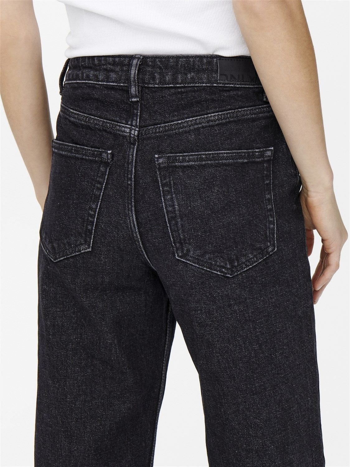 Only Underdele Black Denim Wide Jeans - Juicy Only