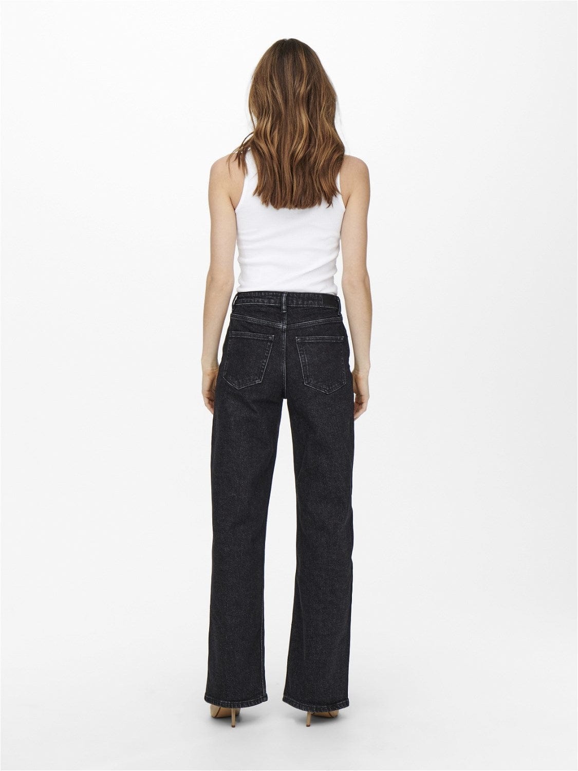 Only Underdele Black Denim Wide Jeans - Juicy Only