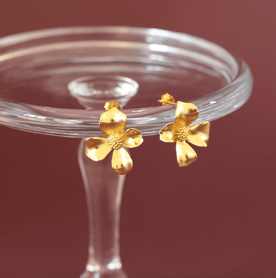 Andcopenhagen Guldøreringe Blomster øreringe - 18 karat guldbelagt - Anemone - Andcopenhagne (Bemærk preorder)