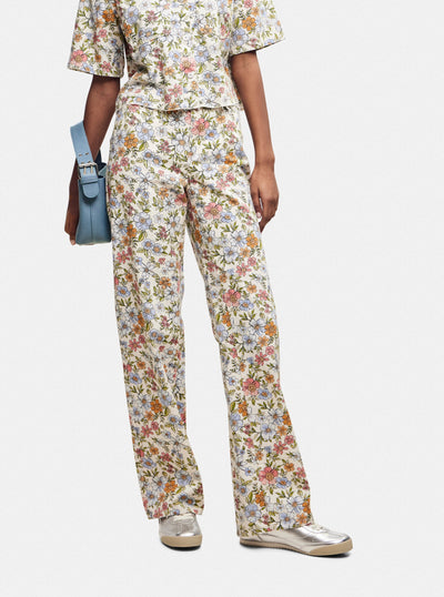 Pieces Underdele Blomstret jeans - Blume - Pieces