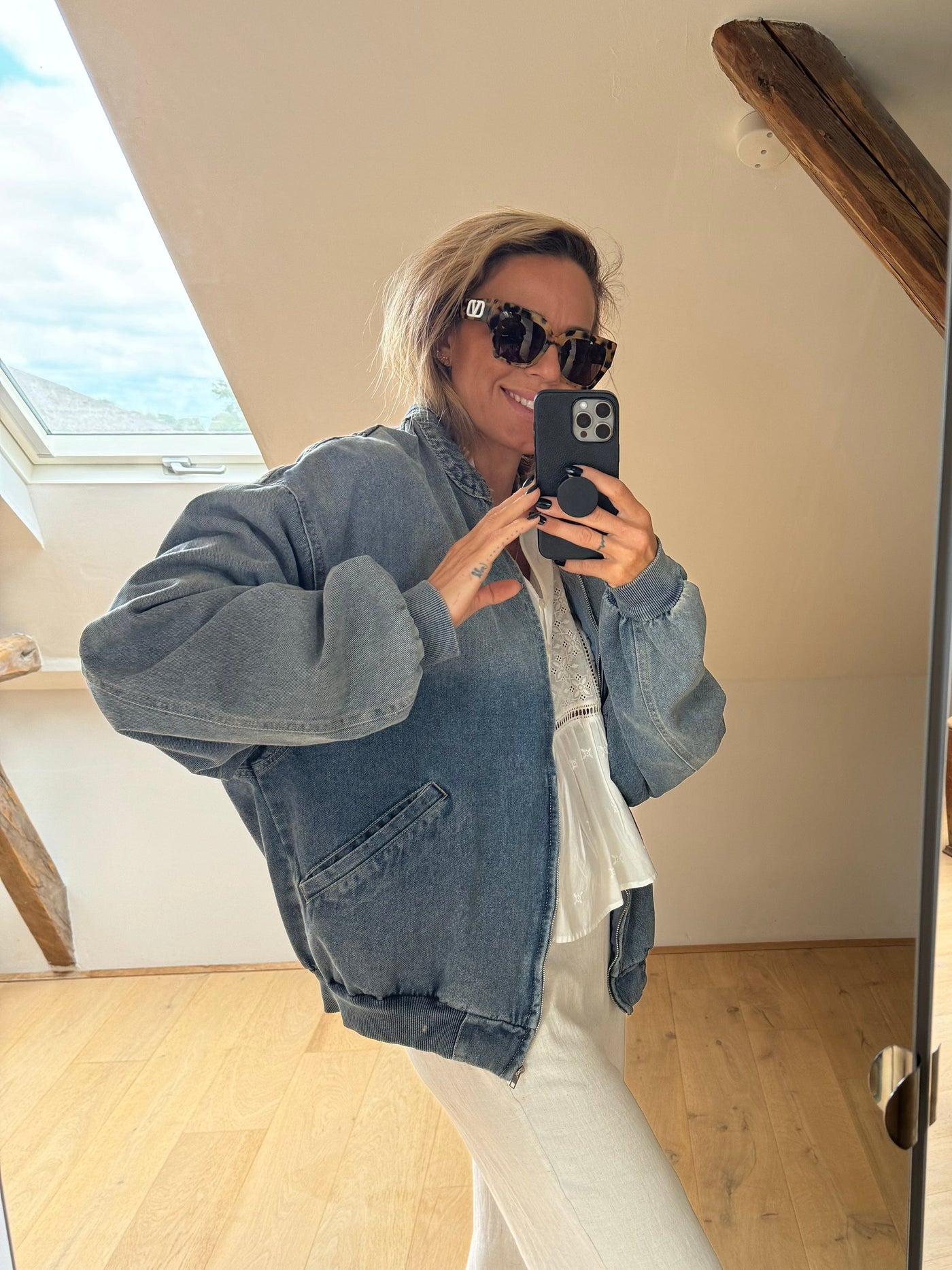 Sassy Copenhagen Jakker Bomber denim jakke - Alvida - Sassy Copenhagen