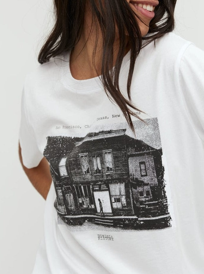 Global Funk Overdele Cool Hvid T-shirts med print - Vintage History - Global Funk