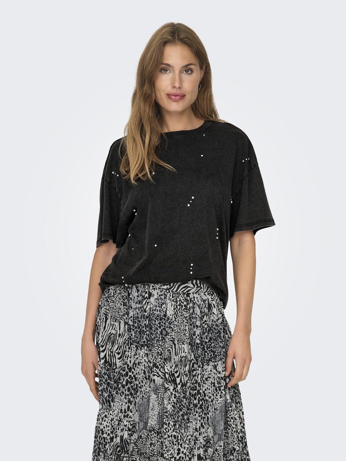 Only Overdele Cool T-shirts med Bling - Lucy Black - Only