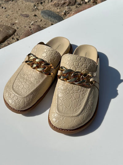 Copenhagen Shoes Sko Copenhagenshoes - Dollar loafer, Limited Edition - Beige/Gold