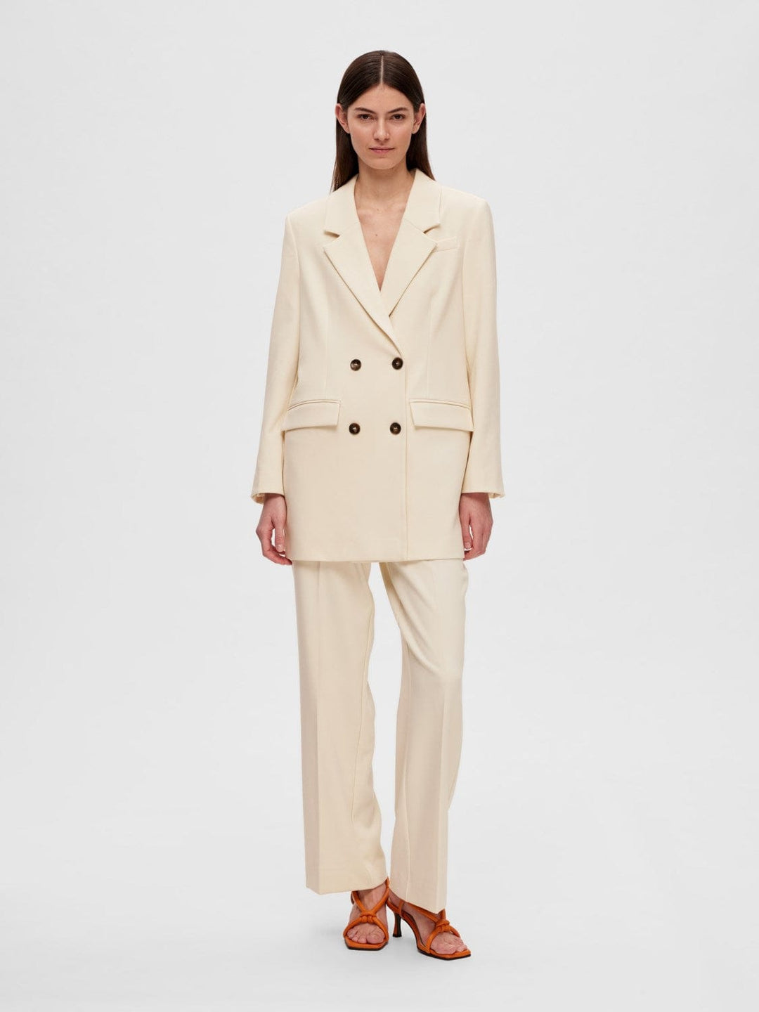 Blazer femme creme sale