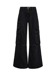 Denim Baggy Jeans - Black Denim - S234252 Zila Sofie Schnoor