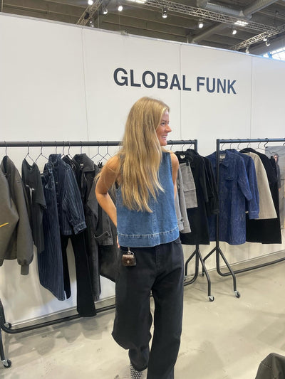 Global Funk Overdele Denim Blue top - Rihne - Global Funk (Bemærk preorder)