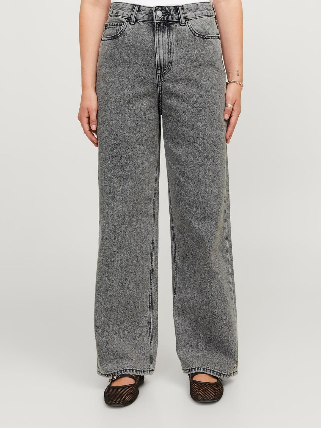 【KOOLOSET】Roll-Up Grey Wide Denim denim-jeans-grey-hw-tokyo-jjxx
