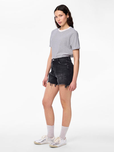 Pieces Underdele Denim shorts - Black - Summer HW - Pieces