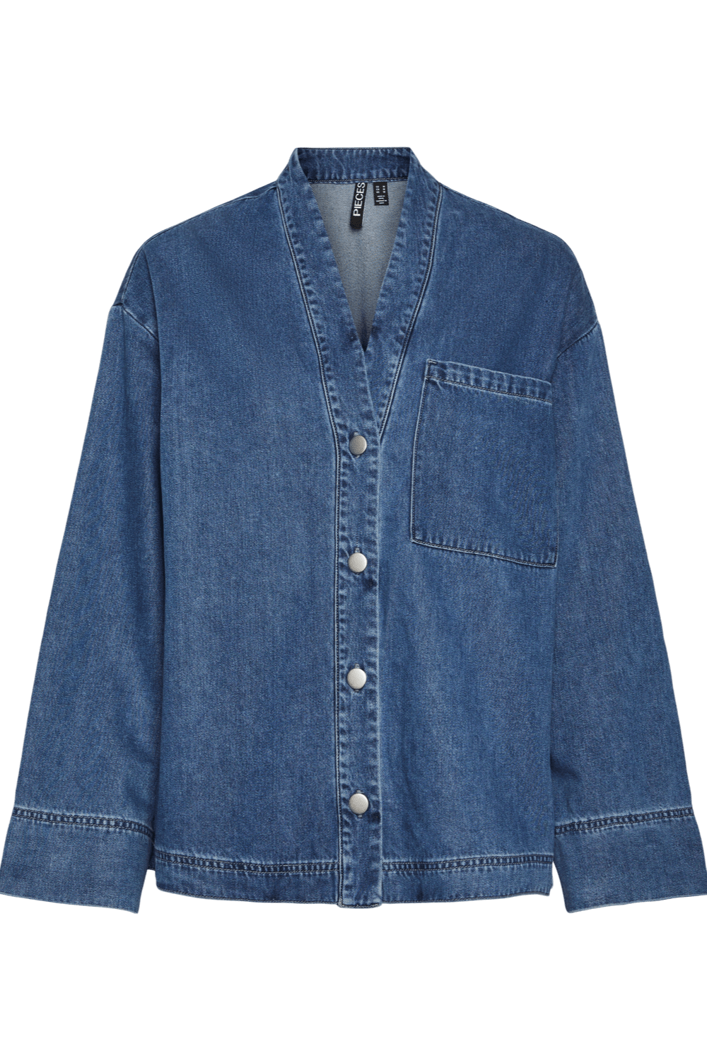 Pieces skjorte Denim skjorte - Medium blue - Nira - Pieces