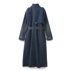 Denim trenchcoat jakke- Washed blue - Vera - Sassy Copenhagen