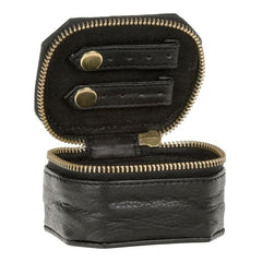 Depeche - Leather jewelry box in soft leather / 13036 - black small