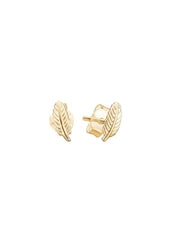 Enamel - Stud leaf Ørering - Guld