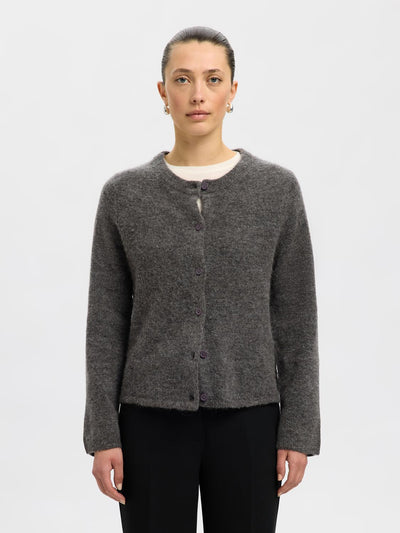 Selected Femme - Strik Cardigan - Grey Melange - Lulu