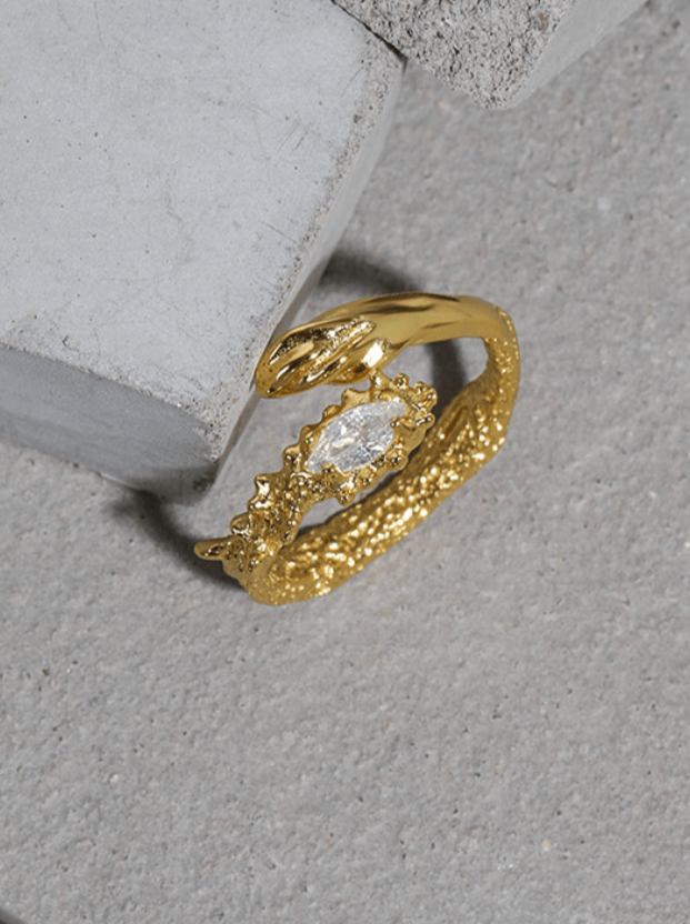 Andcopenhagen Guldringe Guld ring - Elara 18 karat guldbelagt - Andcopenhagen