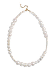 Necklace with freshwater pearls - Amara - Enamel