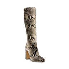 High heel boot - Beige snake - Ally - Steve madden