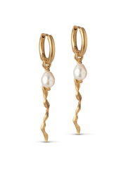 Hoops with pearl - Elea - Enamel