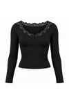 Isabeau blondebluse i sort fra sassy