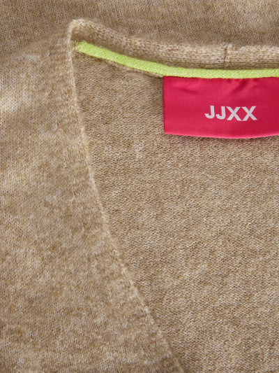 JJXX - V-neck oversize striktrøje - Beige - Lucca