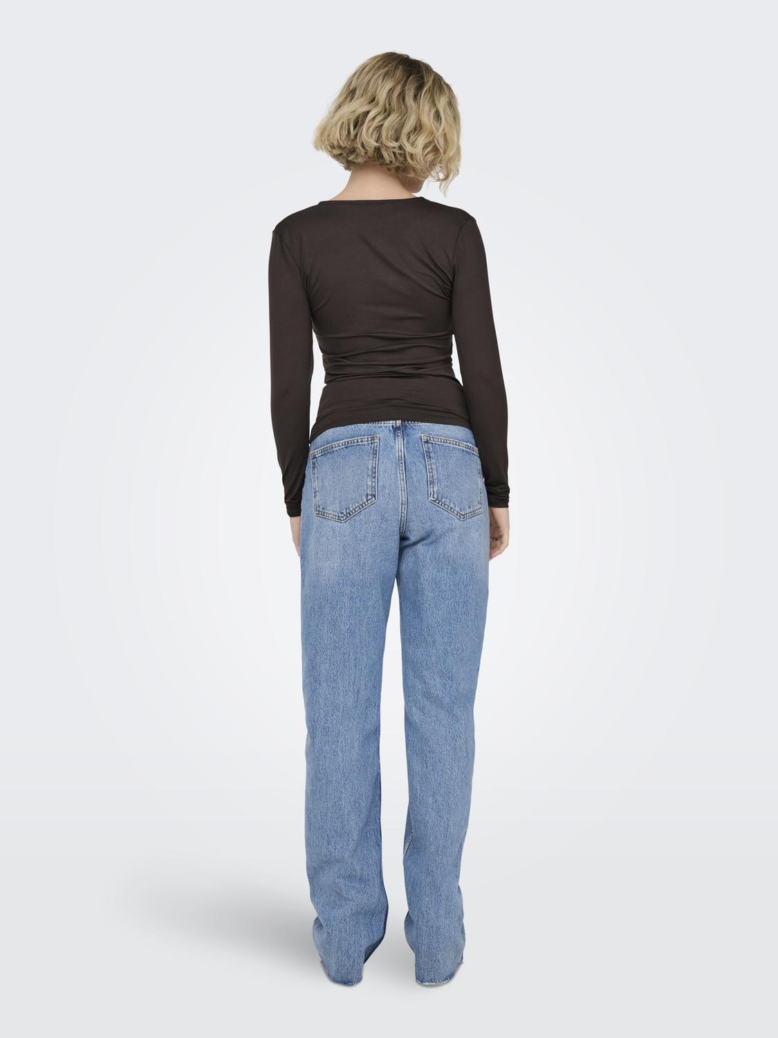 Only - Bluse - Brun - Lone Knot top