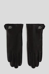 Karl Lagerfeld -  Læder handsker - Sort - AUTOGRAPH FF GLOVE