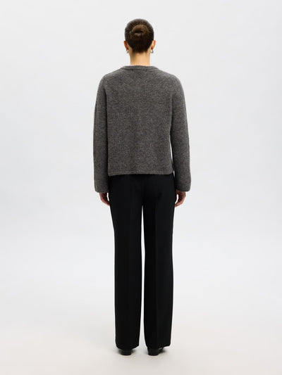 Selected Femme - Strik Cardigan - Grey Melange - Lulu