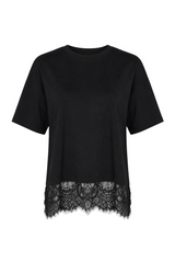 Sassy Copenhagen - T-shirt m. blonder - Sort - Kiki