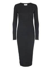 Liberté - Natalia Dress - Long black viscose dress with slit