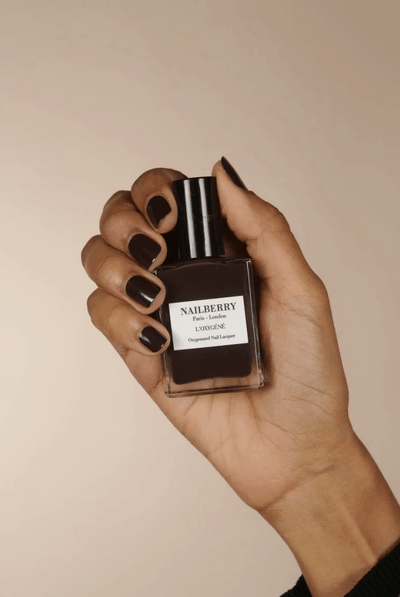 Nailberry beauty Mørk brun neglelak - Hot coco - Nailberry sss