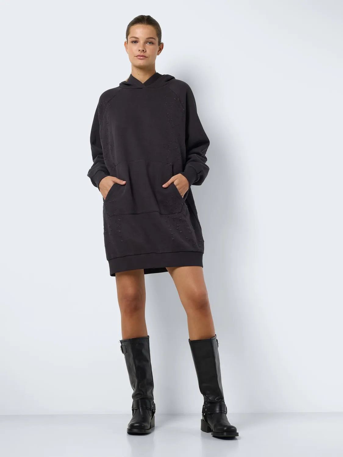 Noisy May - Hoodie dress - grey/black - Lega