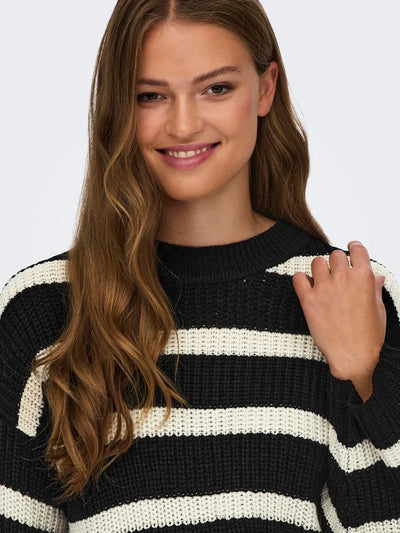 JDY - Knitwear - Striped black/white - Justy