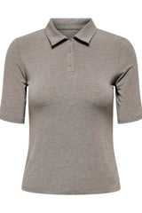 JDY - Polo tshirt - Grey melange - Sanni