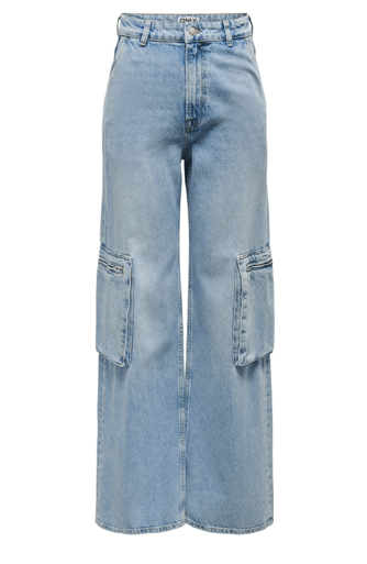 Only Underdele Only - Hope Vidde Cargo Jeans - Light Blue Denim