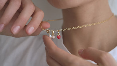 Enamel - Charm - Gold - Organic Clover