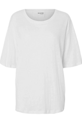 Selected Femme - T-shirt - Hvid linen - Vilja