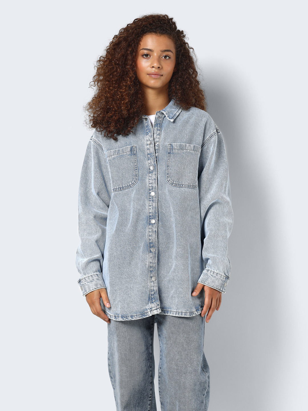 Noisy May Giacca Camicia Denim NMALVA L/S AZ351MB – Blu, Taglia Extra, Donna - 2