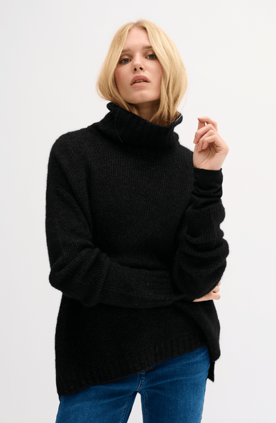 MY ESSENTIAL WARDROPE strik Rollneck strik - Black - 11 The knit rollneck - MY ESSENTIAL WARDROPE